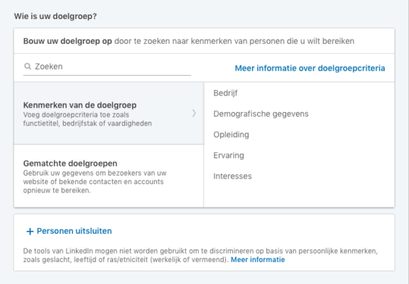 Doelgroep verfijnen Linkedin adverteren Doelgroep verfijnen Linkedin adverteren